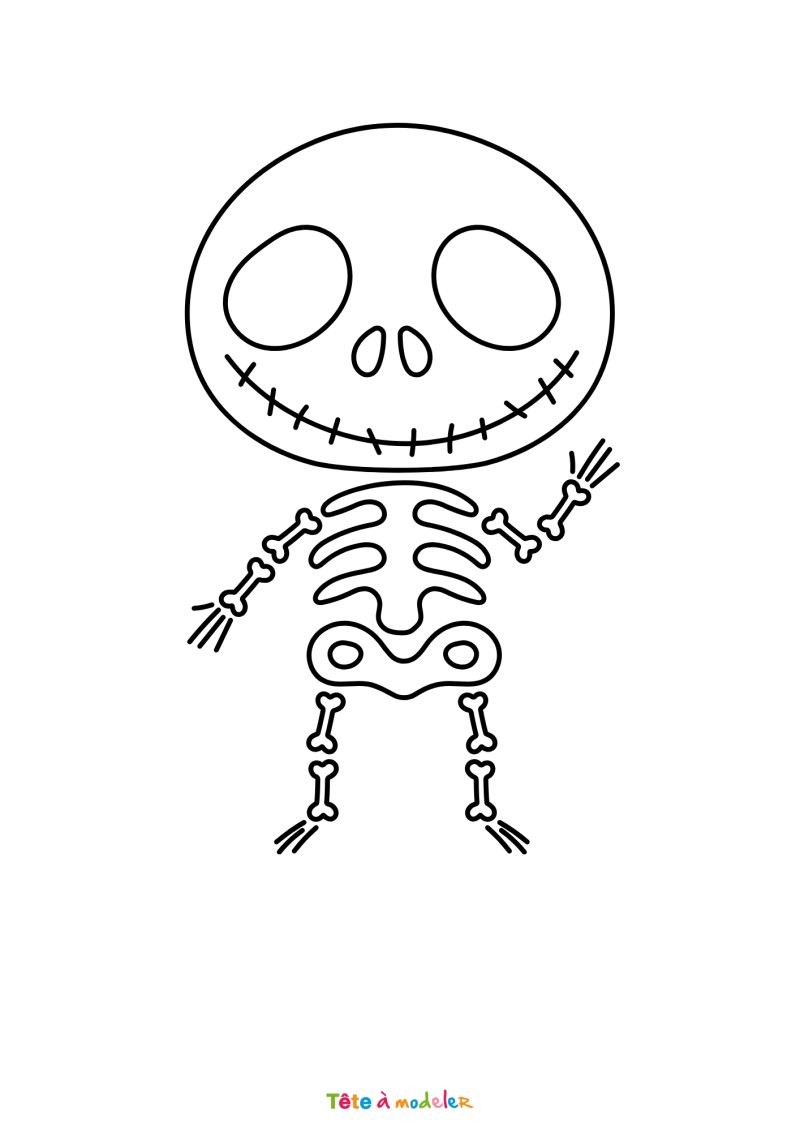 Coloriage tête de mort à télécharger