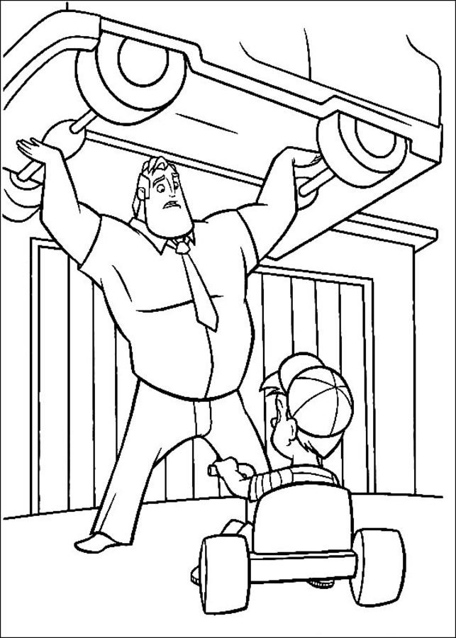 Coloriage the incredibles