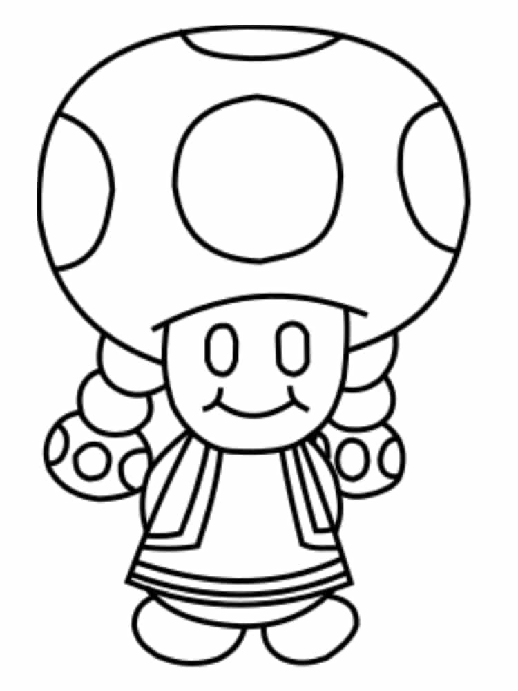 Coloriage Toadette dans Marion Kart