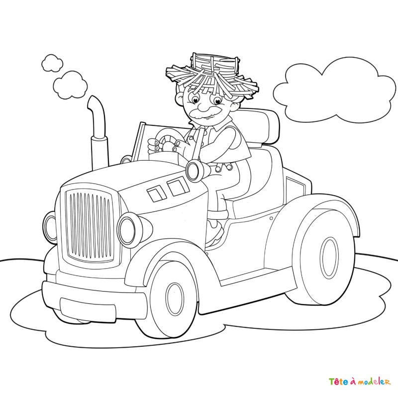 Coloriage tracteur #10