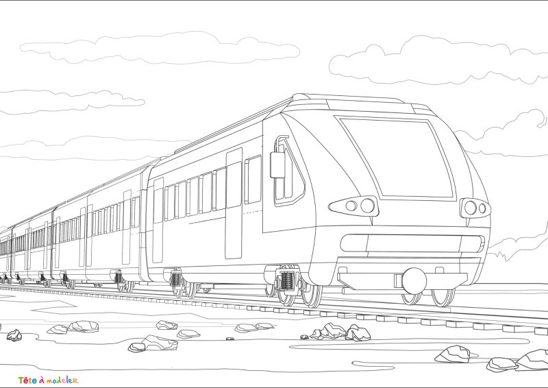 Coloriage train #05