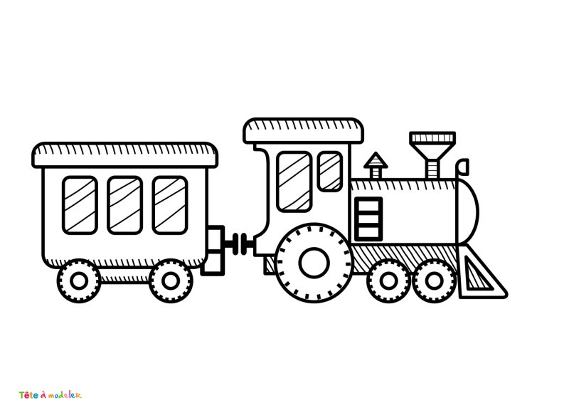 Coloriage train #08