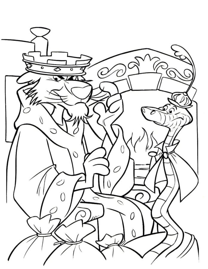Coloriage Triste Sire et Prince Jean