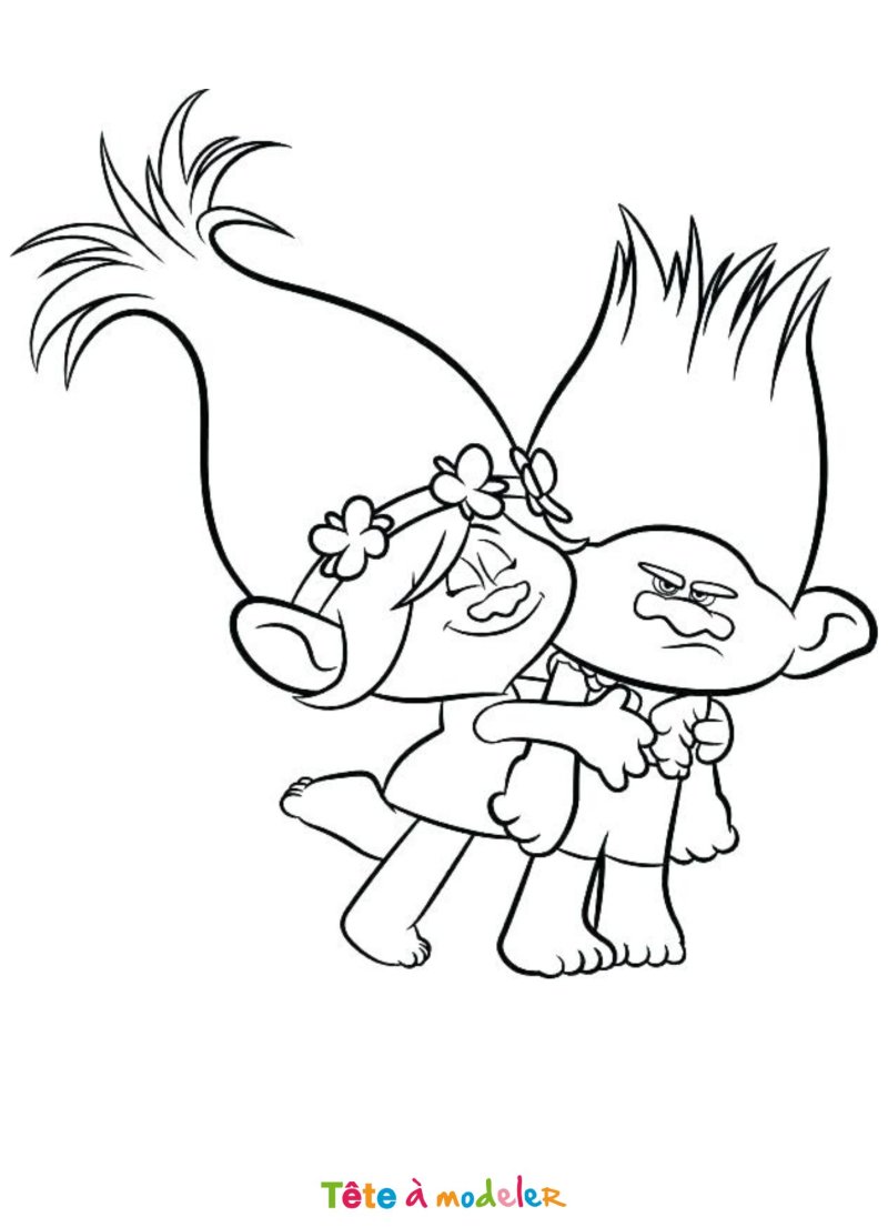 Coloriage Trolls à télécharger