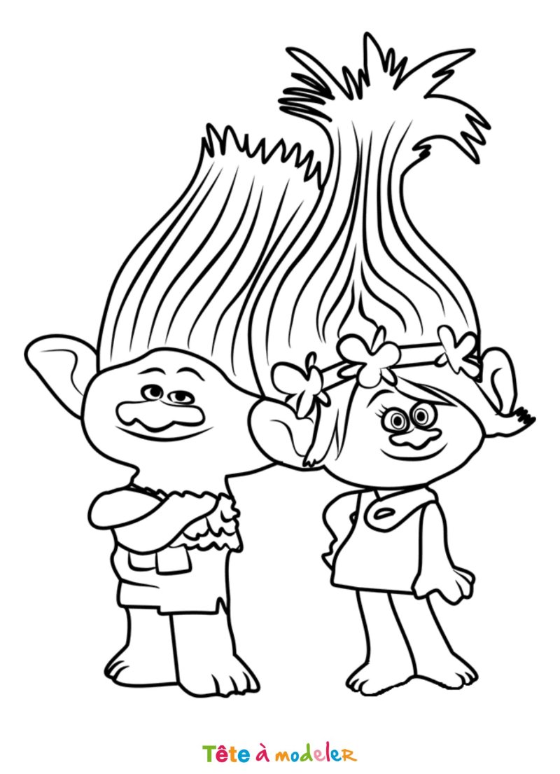 Coloriage Trolls gratuit