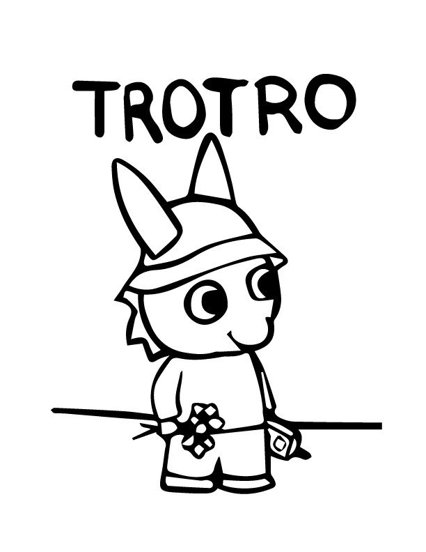 Coloriage trotro qui marche