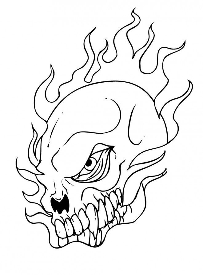 Coloriage Tête de mort #01