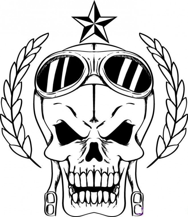 Coloriage Tête de mort #04
