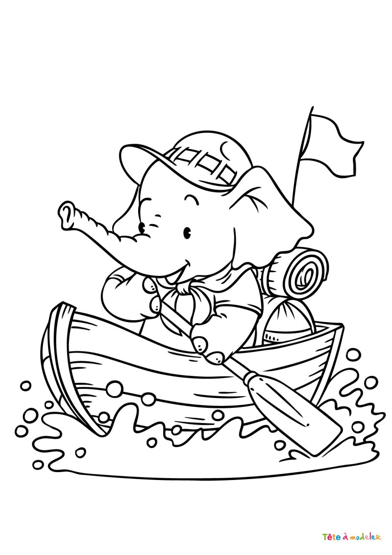 Coloriage vacances à la mer