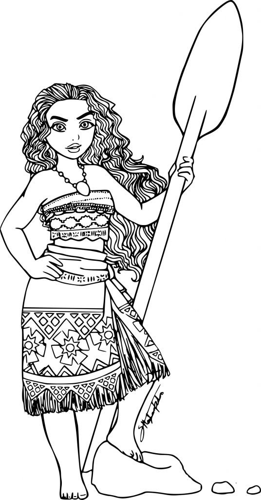 Coloriage Vaiana à imprimer 