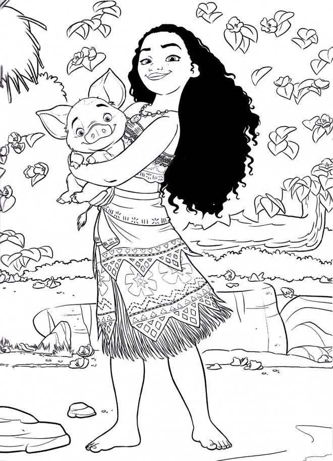 Coloriage Vaiana gratuit
