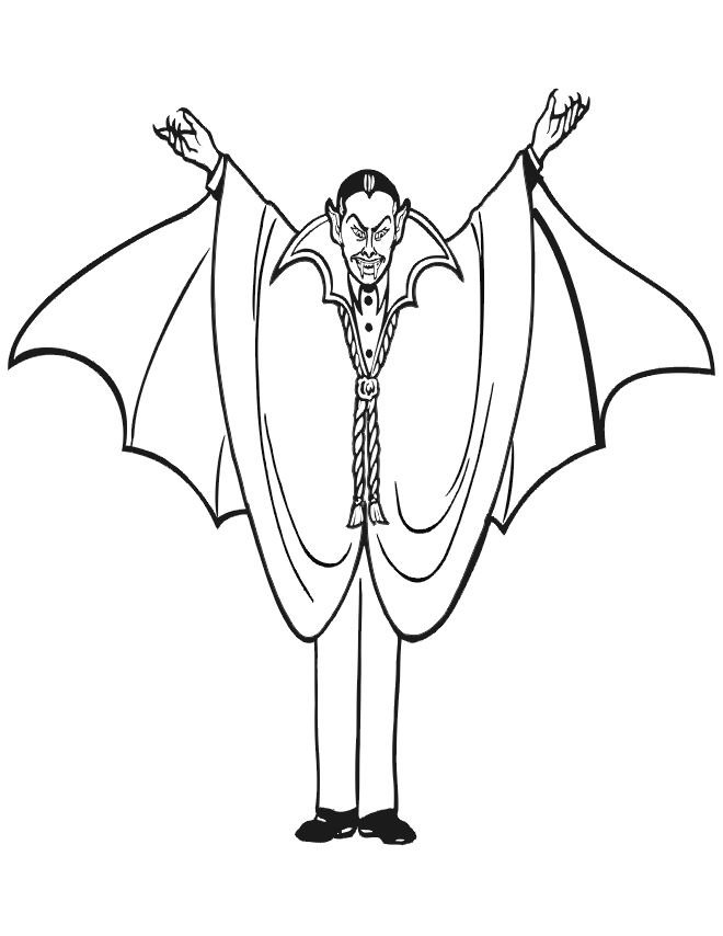 Coloriage d'un vampire à télécharger