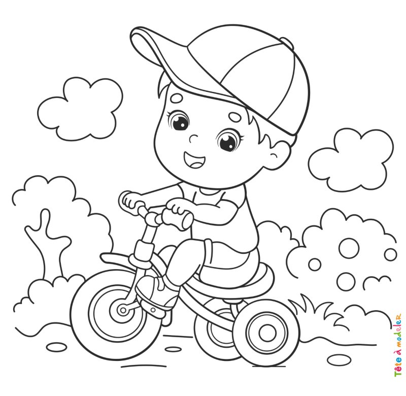 Coloriage vélo #01