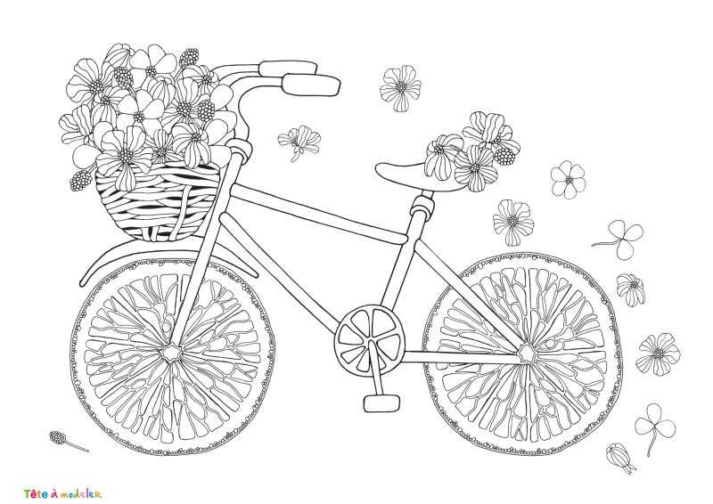 Coloriage vélo #02