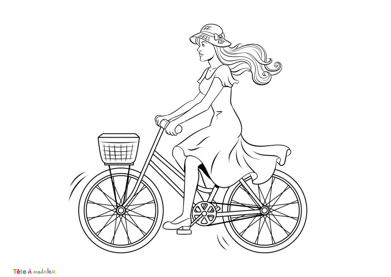 Coloriage vélo #04