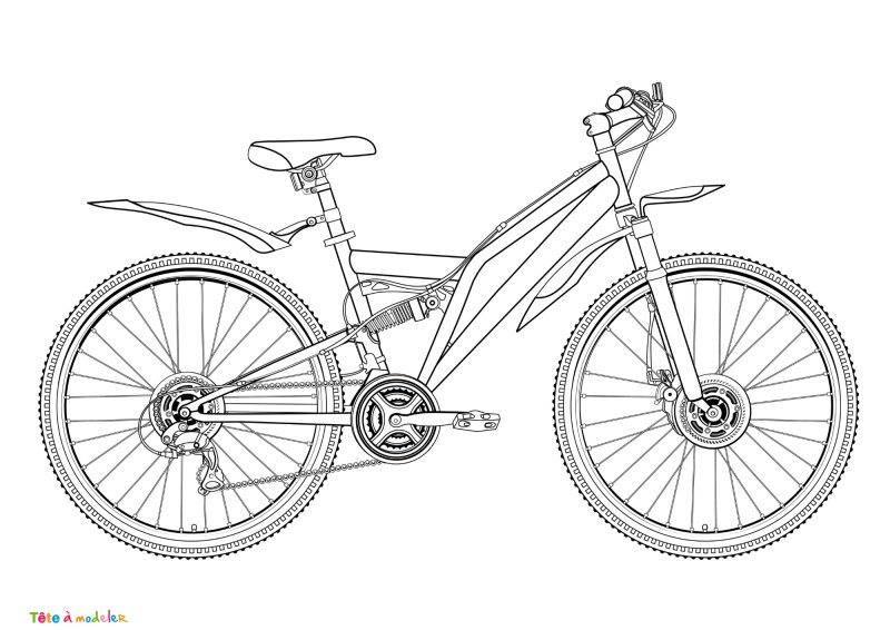 Coloriage vélo #09