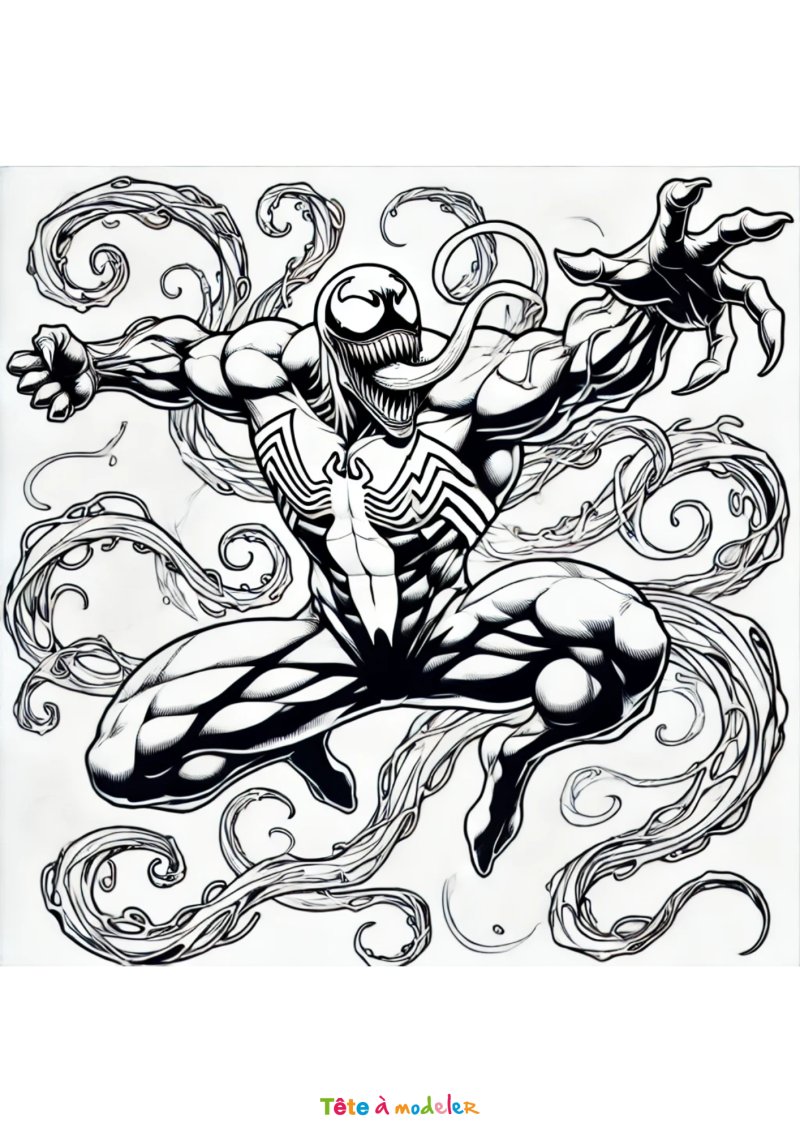 Coloriage venom à imprimer