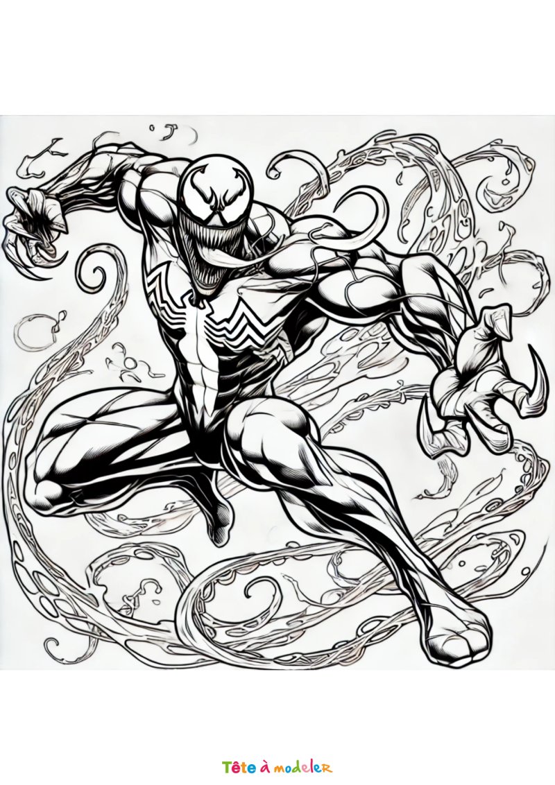 Coloriage Venom facile