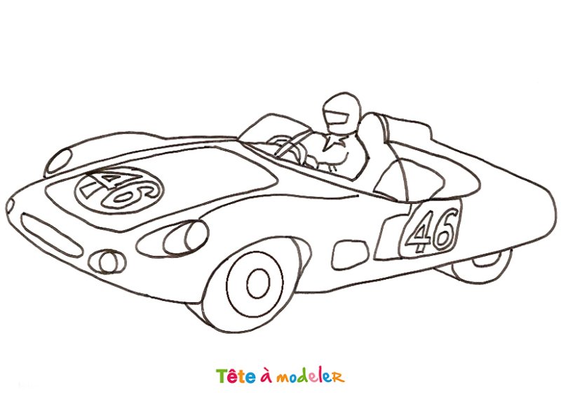 coloriage voiture de course