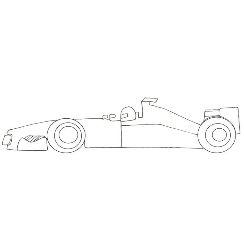 Coloriage voiture de formule 1