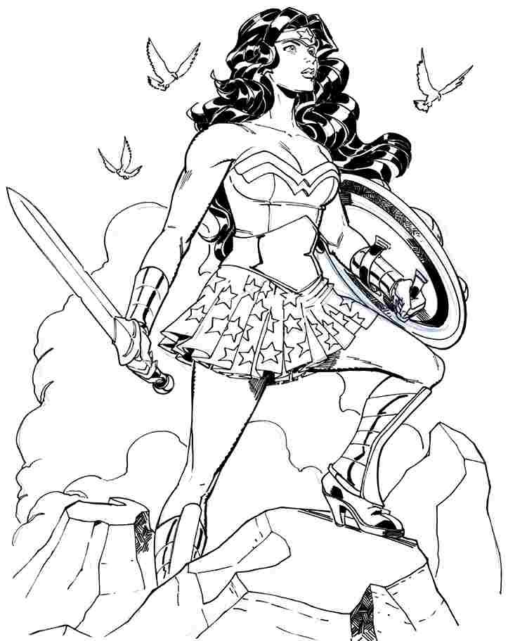 Coloriage Wonder Woman #3