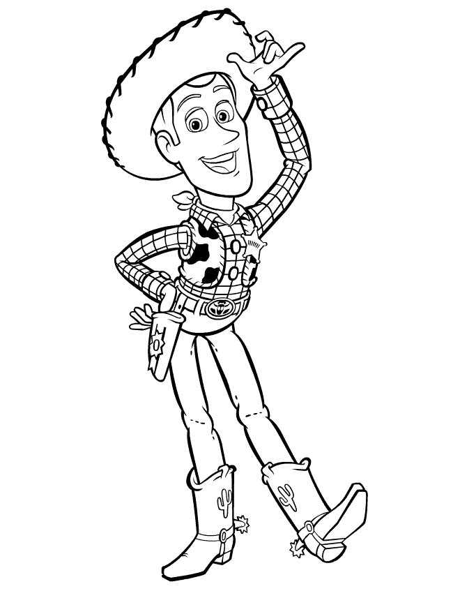 Coloriage Woody de Toy Story