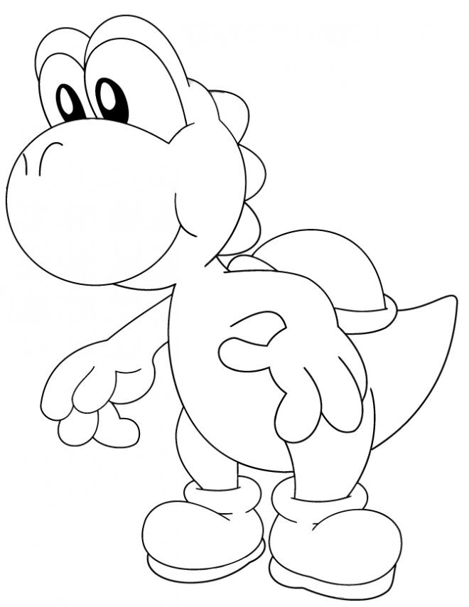 Coloriage Yoshi en maternelle