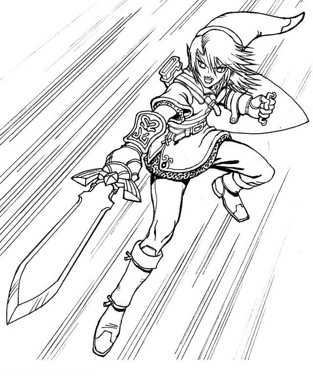 Coloriage Zelda à imprimer