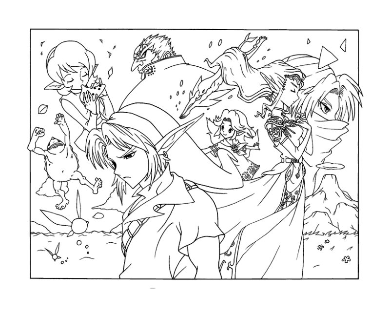 Coloriage Zelda gratuit