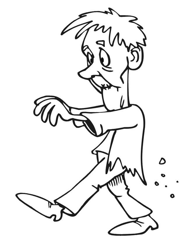 Coloriage d'un mort vivant