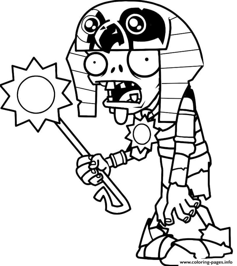 Coloriage zombie égyptien