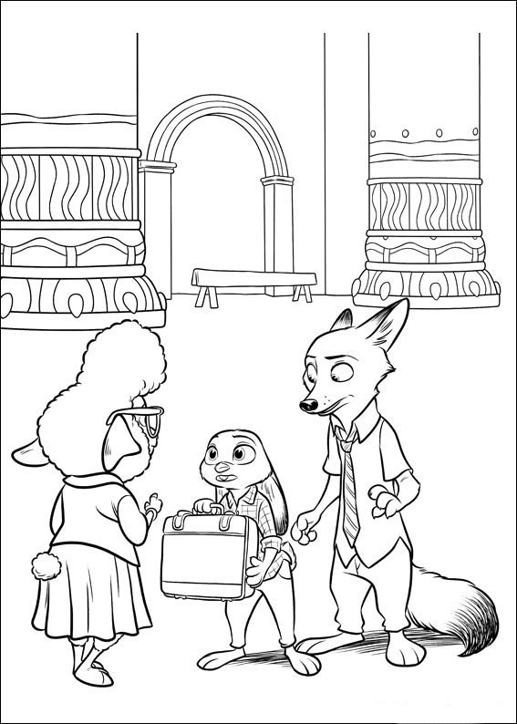 Coloriage Zootopie en ligne