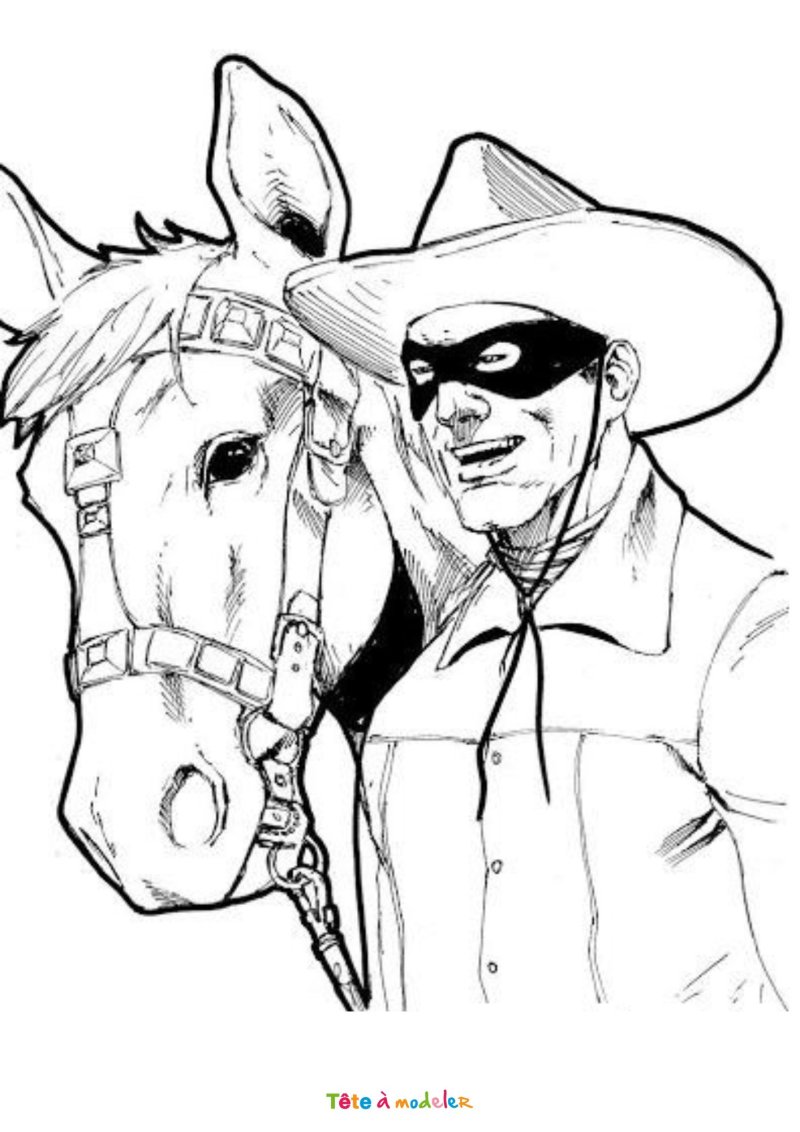 Coloriage Zorro masqué