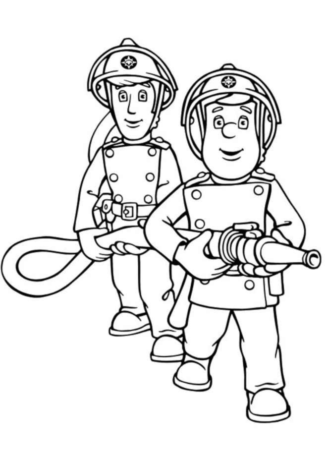 Coloriages de Sam le pompier gratuit