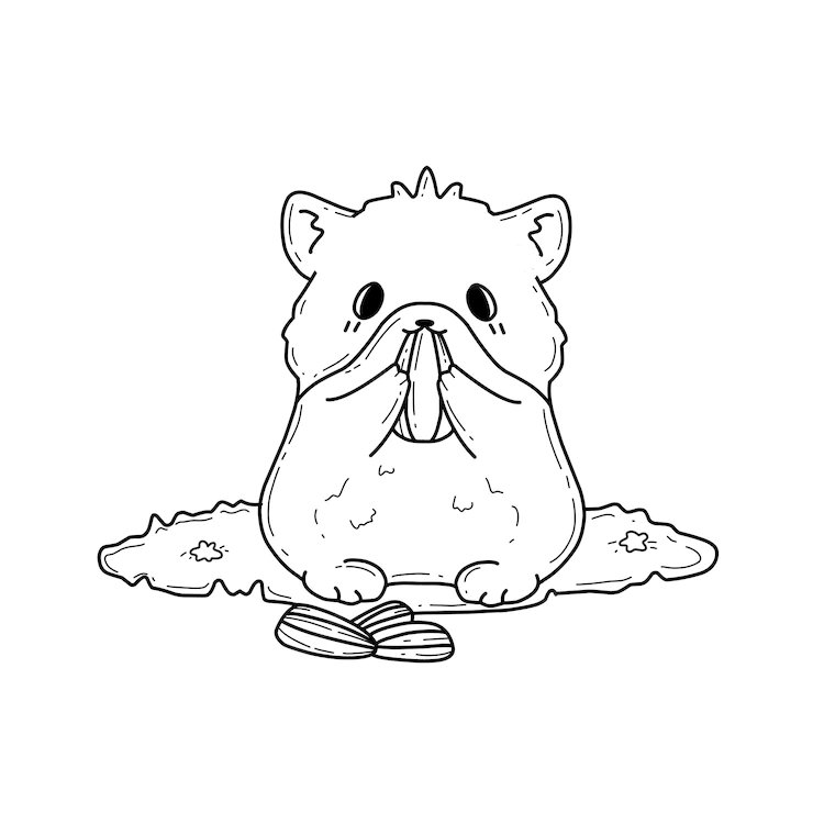 Coloriages hamster à télécharger