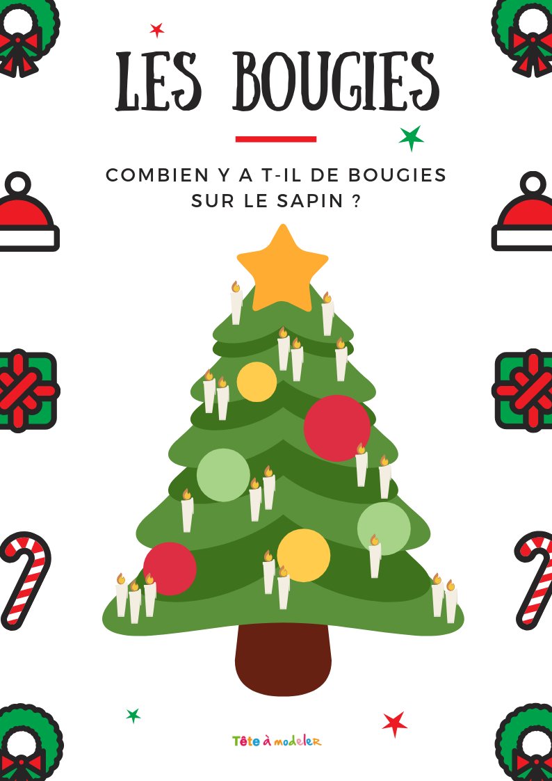 Compte les bougies du sapin