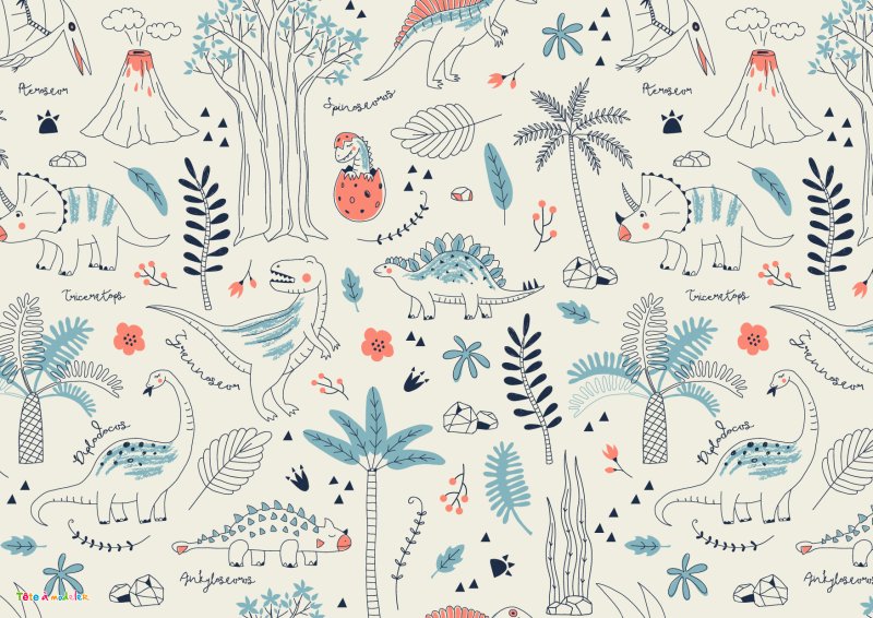 couverture de carnet à imprimer- les dinosaures