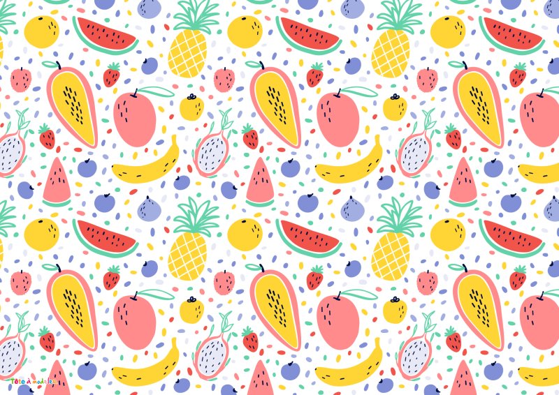 couverture de carnet à imprimer- les fruits