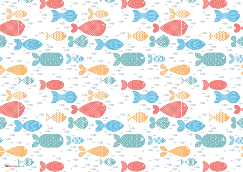 couverture de carnet à imprimer- les poissons