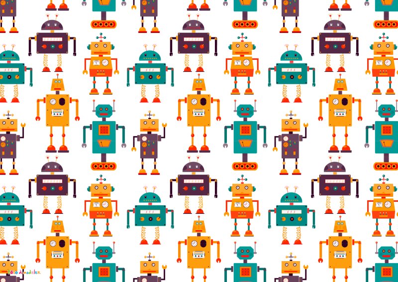couverture de carnet à imprimer- les robots