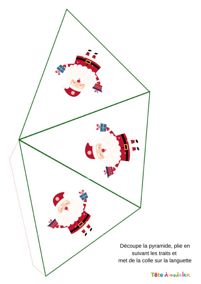 D&eacute;coration P&egrave;re No&euml;l en papier