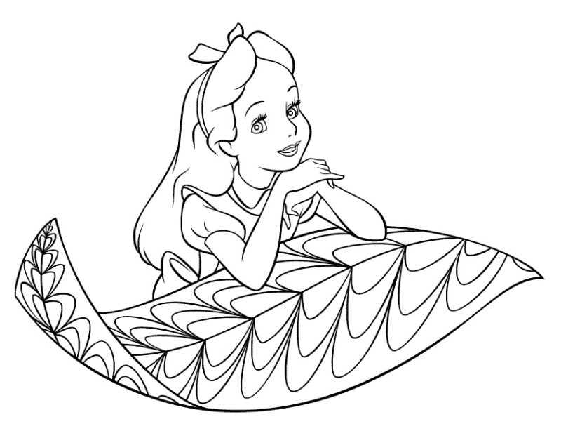 Dessin Alice au Pays des Merveilles gratuit