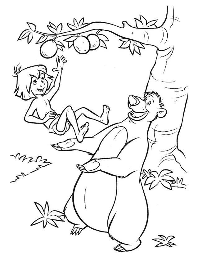Dessin de Baloo et Mowgli 
