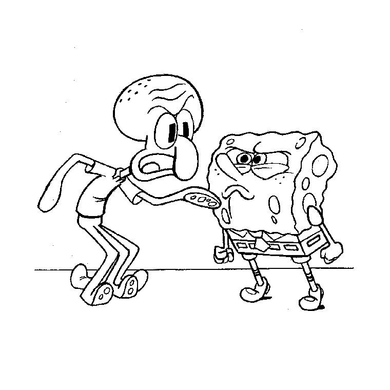 Dessin de Bob l'éponge et Carlos