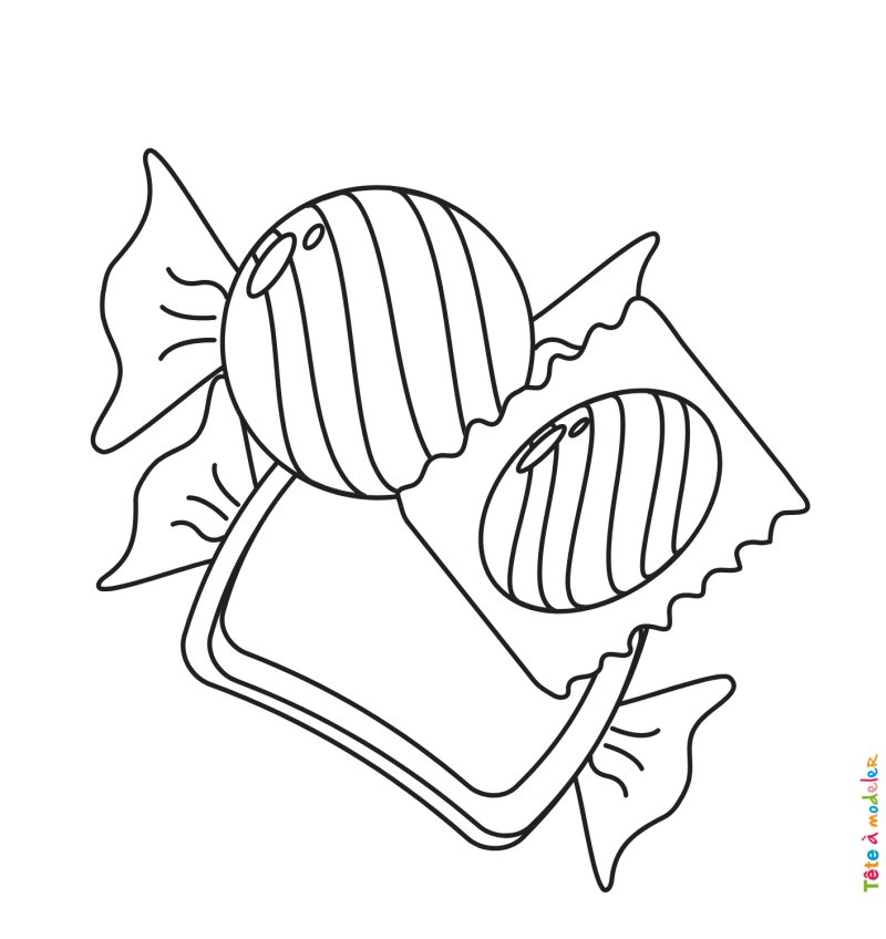 Dessin de bonbons en vrac