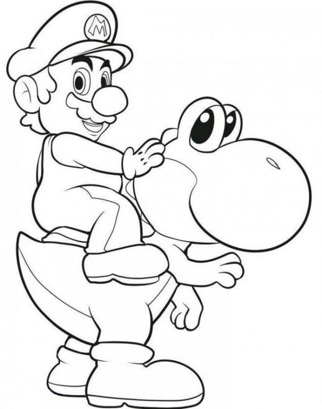 Dessin de Mario sur Yoshi