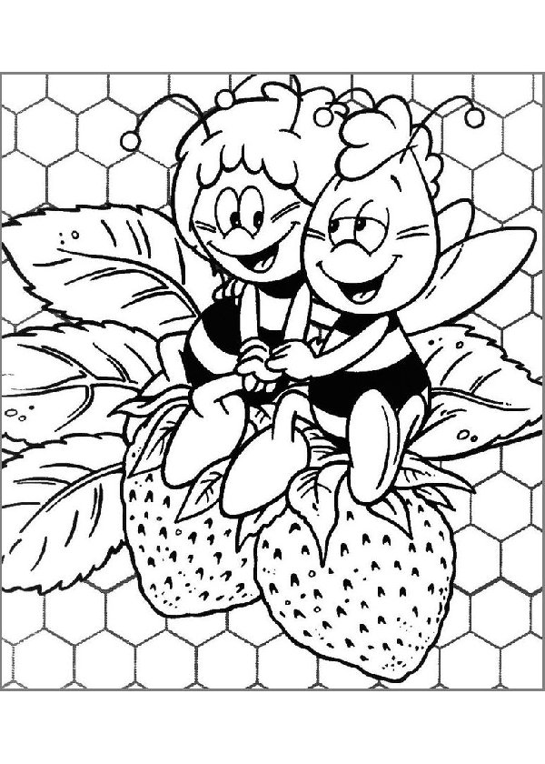 Dessin de Maya et Willy amoureux