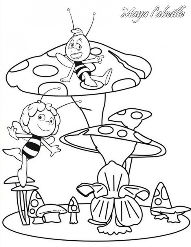 Dessin de Maya l'abeille à colorier