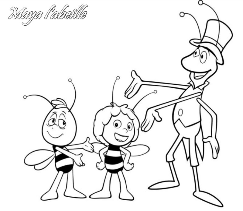 Dessin de Maya l'abeille à imprimer