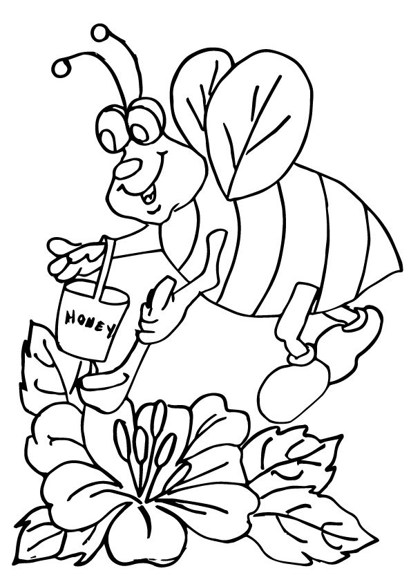 Dessin de Maya l'abeille pour maternelle